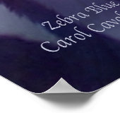 Poster d'art bleu Zebra/Imprimer (Coin)