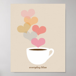 Poster d'art Bliss Café Love au quotidien Imprimer