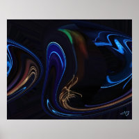 Poster d'art Blue Glow Stick