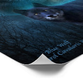 Poster d'art Blue Wolf/Imprimer (Coin)