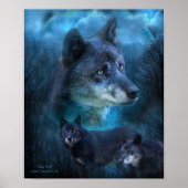 Poster d'art Blue Wolf/Imprimer (Devant)