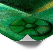 Poster d'art bouddhiste vert Bouddha Zen (Coin)