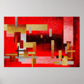 Poster d'art Carré Abstrait Imprimer (Devant)