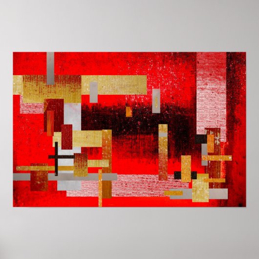 Poster d'art Carré Abstrait Imprimer (Devant)