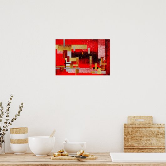Poster d'art Carré Abstrait Imprimer (Cuisine)