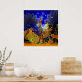 Poster d'art Célébration Showgirl En Bleu (Cuisine)