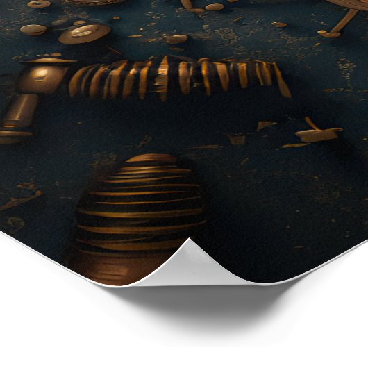 Poster d'art céleste Steampunk (Coin)