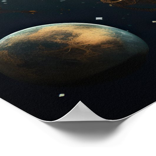 Poster d'art céleste Steampunk (Coin)