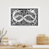 Poster d'art Celtic Knot Dragon (Cuisine)