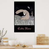 Poster d'art celtique de lièvre (Cuisine)