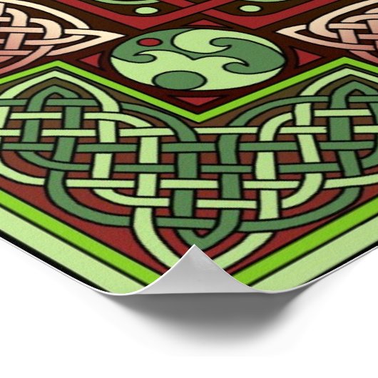 Poster d'art celtique Dragon Labyrinth (Coin)