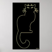 Poster d'Art Chat Amoureux des chats noir Imprime  (Devant)