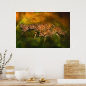 Poster d'art Cheetah World / Imprimer (Cuisine)