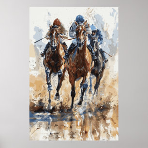 Poster d'art Cheval Lover Horse Racing