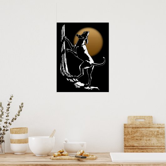 Poster d'art chien Hound Chasse Chien Imprimer Pos (Cuisine)