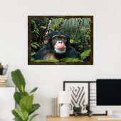 Poster d'art Chimpanzé "RAINFOREST DREAMS II" (Bureau à domicile)