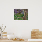 Poster d'art 'Chouette de Minerva' bronze matte uv (Cuisine)