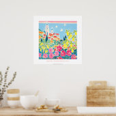 Poster d'art : Ciel rose rougissant sur Menton (Cuisine)