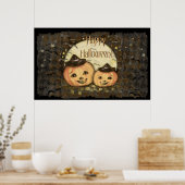 Poster d'art Citrouille Vintage d'Halloween (Cuisine)