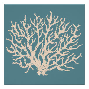 Poster d'art corail Wall