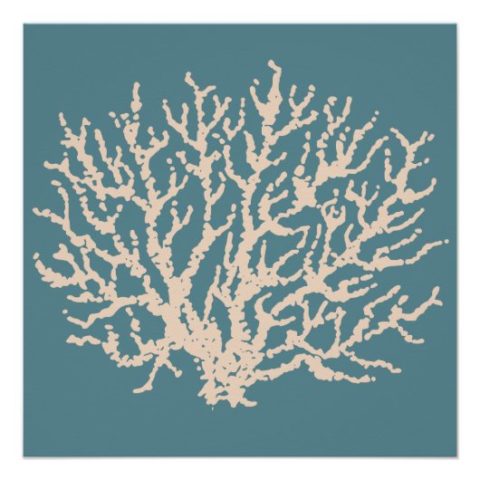 Poster d'art corail Wall (Devant)