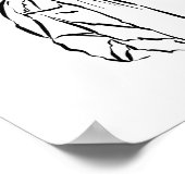 Poster d'art Coréen Hanbok Woman Ink Line (Coin)