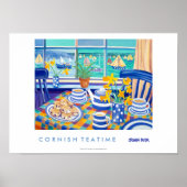 Poster d'art : Cornish Tea Time. ( Cornish Blue ) (Devant)