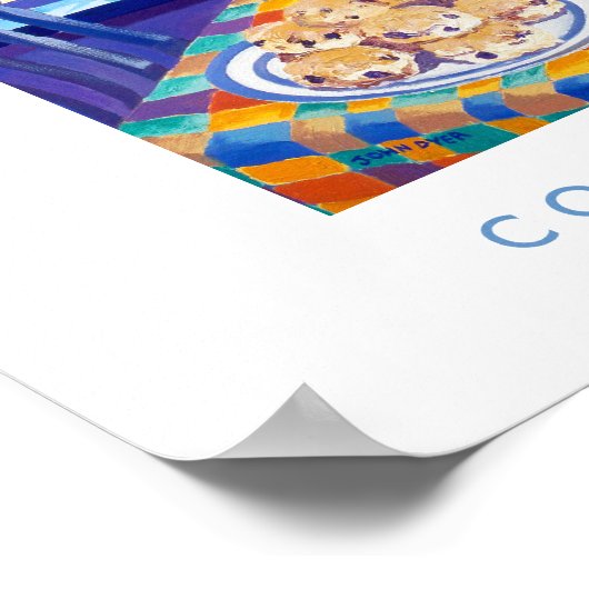 Poster d'art : Cornish Tea Time. ( Cornish Blue ) (Coin)