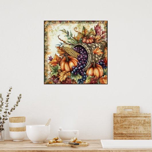 Poster d'art Cornucopia d'automne (Cuisine)