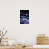 Poster d'art côtier de plage de sable violet (Cuisine)