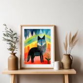 Poster d'art couleur Wolf Nursery