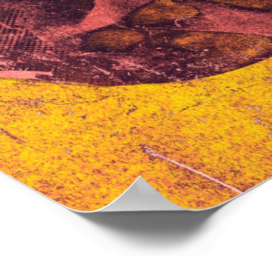 Poster d'art crânien éffrayant de 12 po x 12 po (Coin)