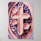 Poster d'art Cross Wall | Conception minimale de l (Devant)