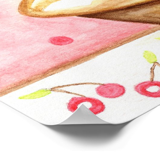 Poster d'art Cupcake Imprimer (Coin)