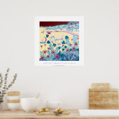 Poster d'art : Daisées & Violets, St Mawes, Cornwa (Cuisine)