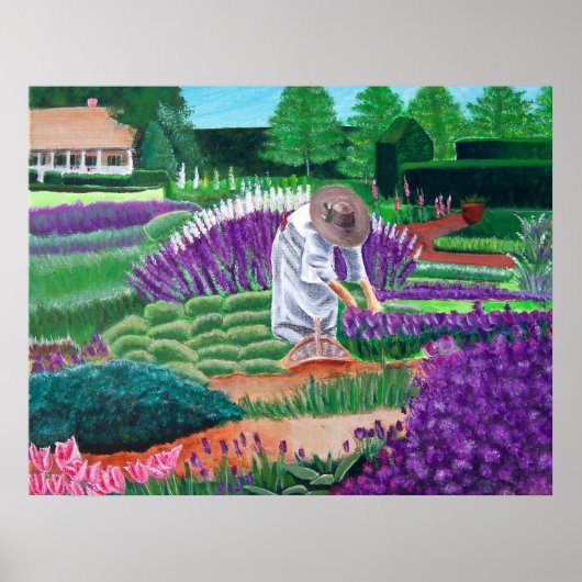 Poster d'art dans le jardin des rêves Lavender Gar (Devant)