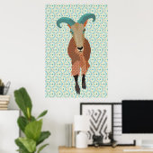 Poster d'art d'Aoudad (Bureau à domicile)