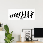 Poster d'art Darwinian Evolution of Rap "RAPPER" (Bureau à domicile)