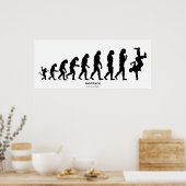 Poster d'art Darwinian Evolution of Rap "RAPPER" (Cuisine)