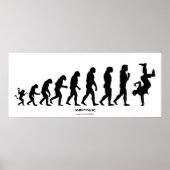 Poster d'art Darwinian Evolution of Rap "RAPPER" (Devant)