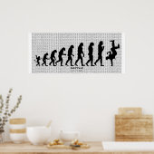 Poster d'art Darwinian Evolution of Rap "RAPPER" (Cuisine)