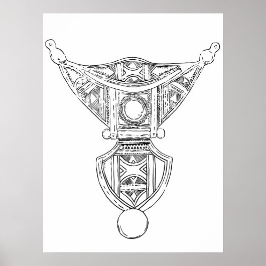 Poster d'art de bijoux berbères tribales (Devant)