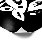 Poster d'art de BW Bird - Image négative (Coin)