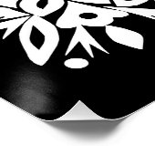 Poster d'art de BW Bird - Image négative (Coin)