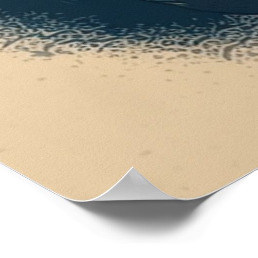 Poster d'art de chat de style japonais - Rouge et (Coin)