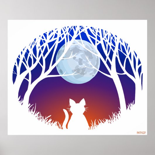 Poster d'art de chat gras Cute Amoureux des chats  (Devant)