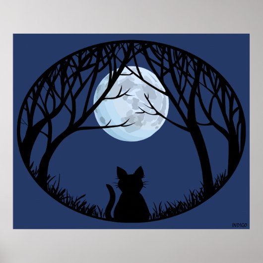 Poster d'art de chat gras Cute Amoureux des chats  (Devant)