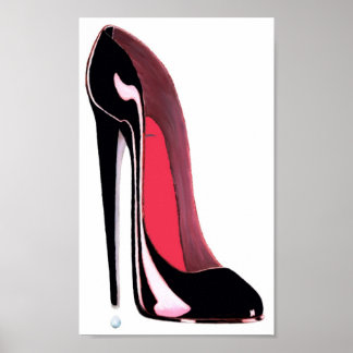 Poster d'art de chaussure haute talon Stiletto noi