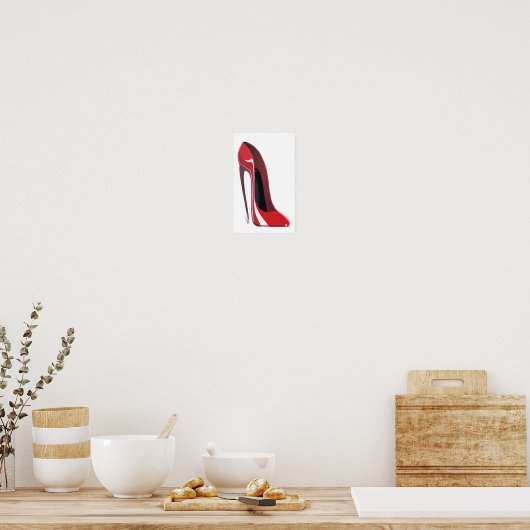 Poster d'art de chaussures Crazy Red Heel Stiletto (Cuisine)