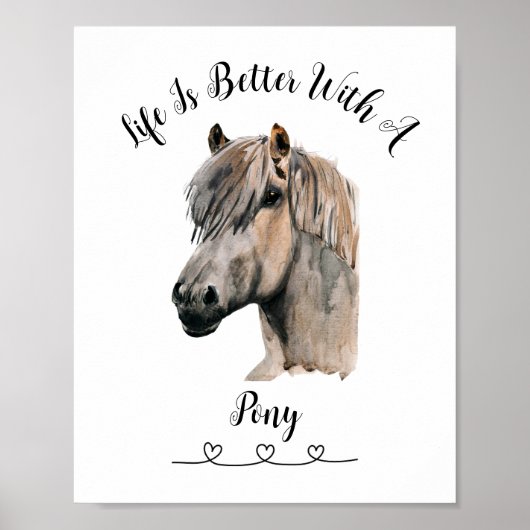 Poster d'art de cheval Pony Wall (Devant)